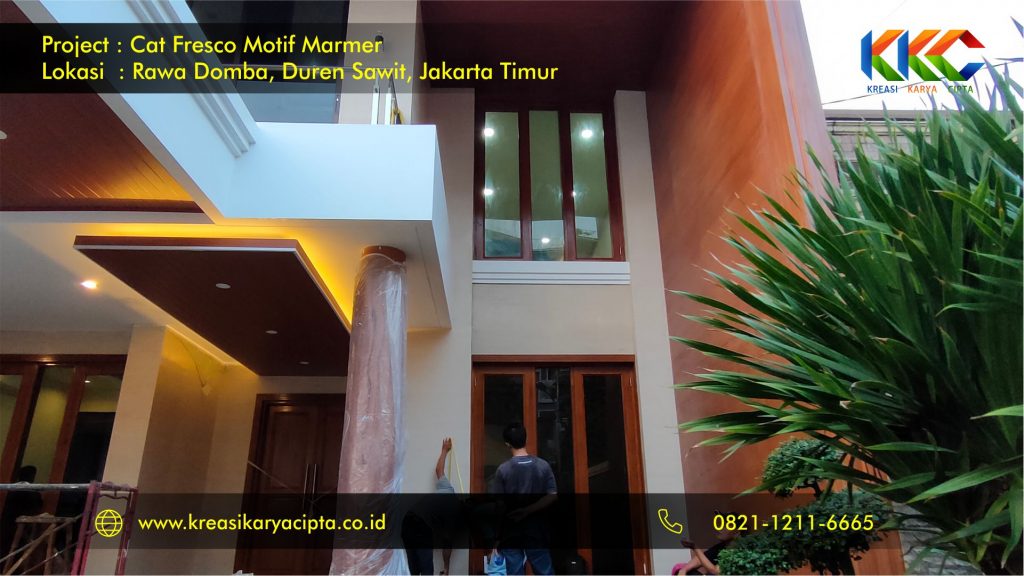 cat fresco motif marmer rawa domba, duren sawit jakarta timur