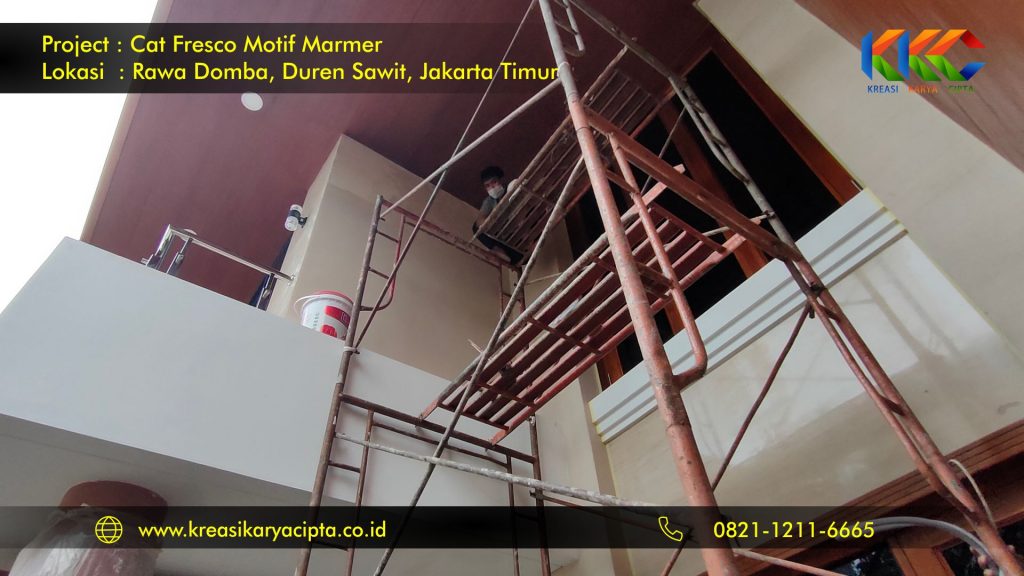 cat fresco motif marmer rawa domba, duren sawit jakarta timur 4