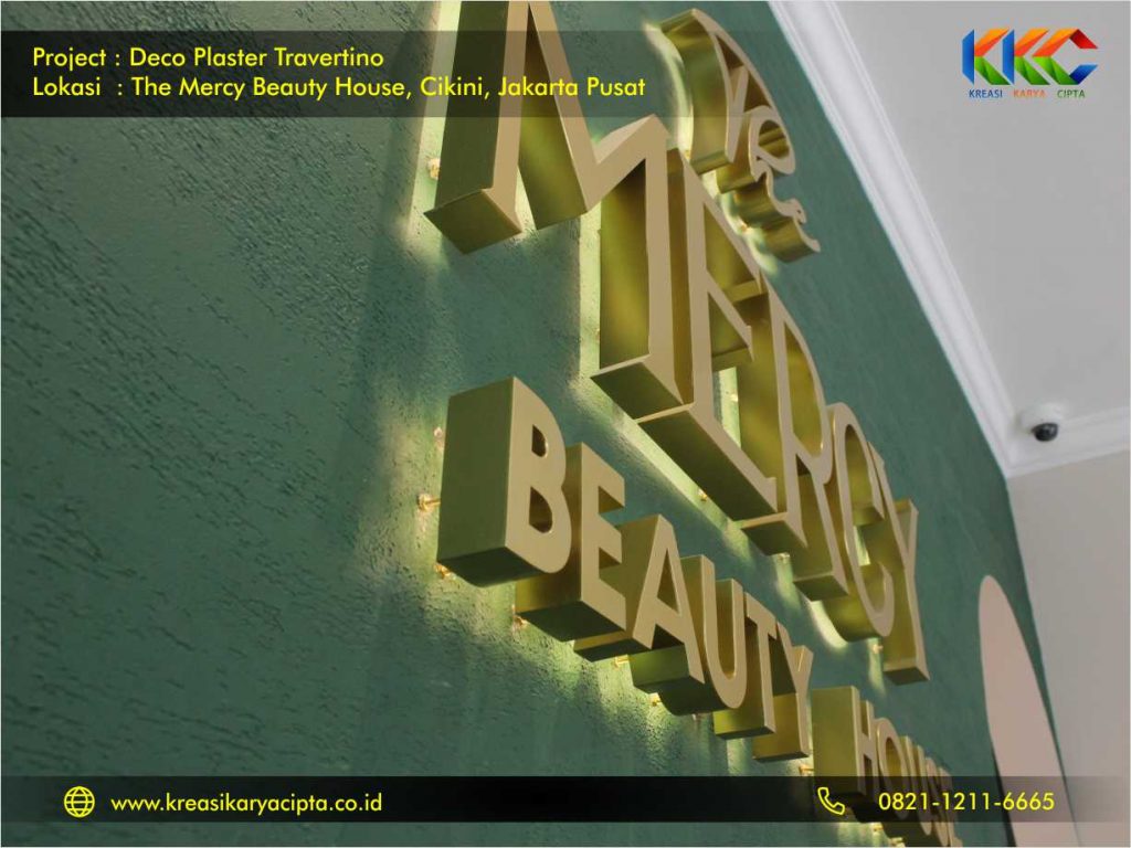 Deco Plaster Motif Travertino The Mercy Beauty House Cikini Jakarta Pusat 1