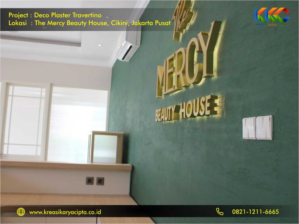 Deco Plaster Motif Travertino The Mercy Beauty House Cikini Jakarta Pusat 3