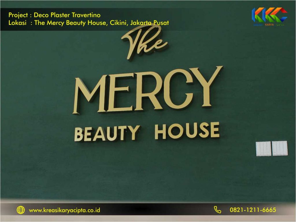 Deco Plaster Motif Travertino The Mercy Beauty House Cikini Jakarta Pusat 5