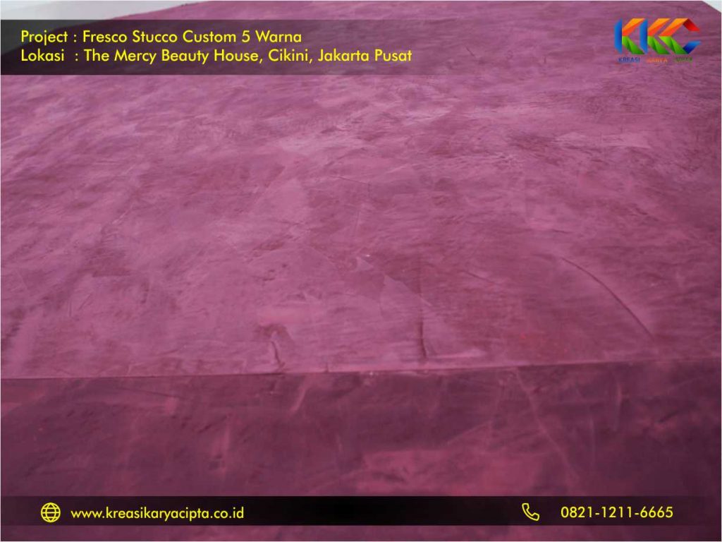Fresco stucco custom 5 warna Cikini Jakarta Pusat 3