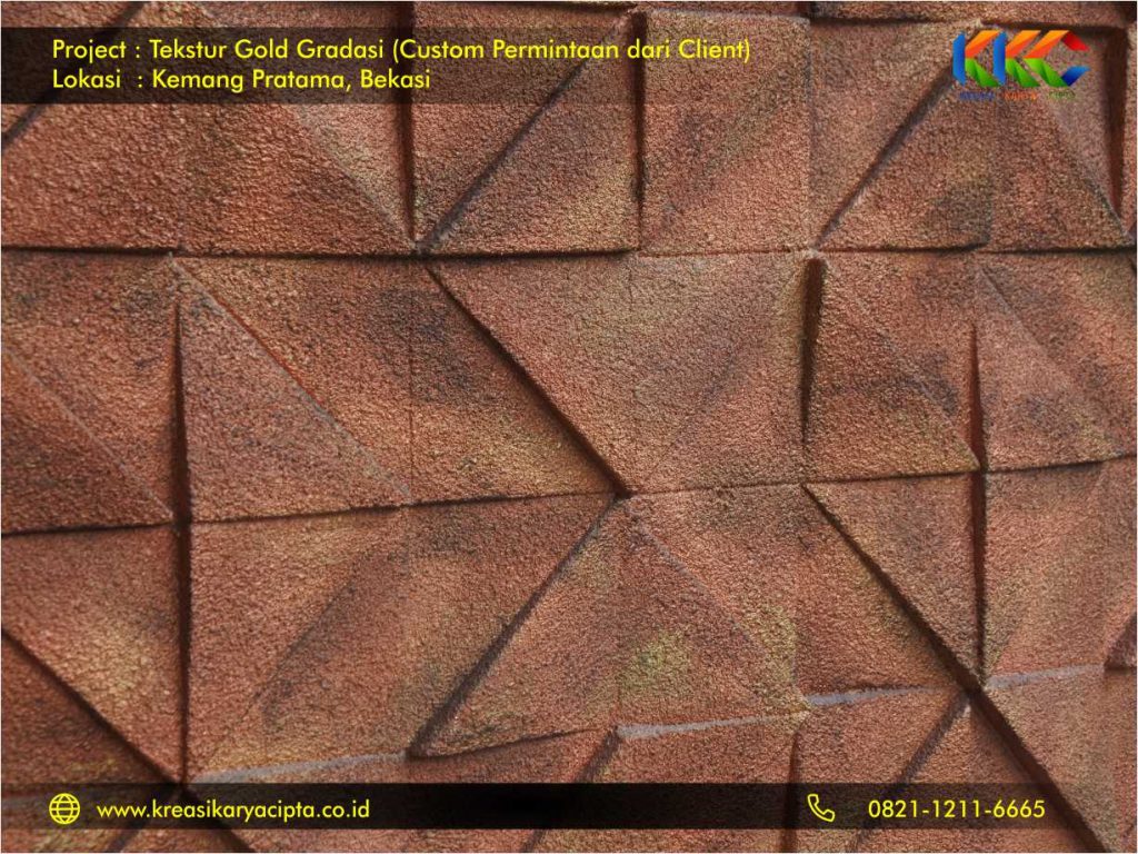 project cat Tekstur Gold Gradasi Kemang Pratama Bekasi 1