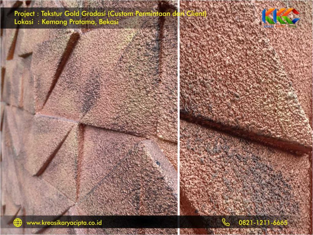 project cat Tekstur Gold Gradasi Kemang Pratama Bekasi 1
