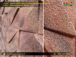 project cat Tekstur Gold Gradasi Kemang Pratama Bekasi 1