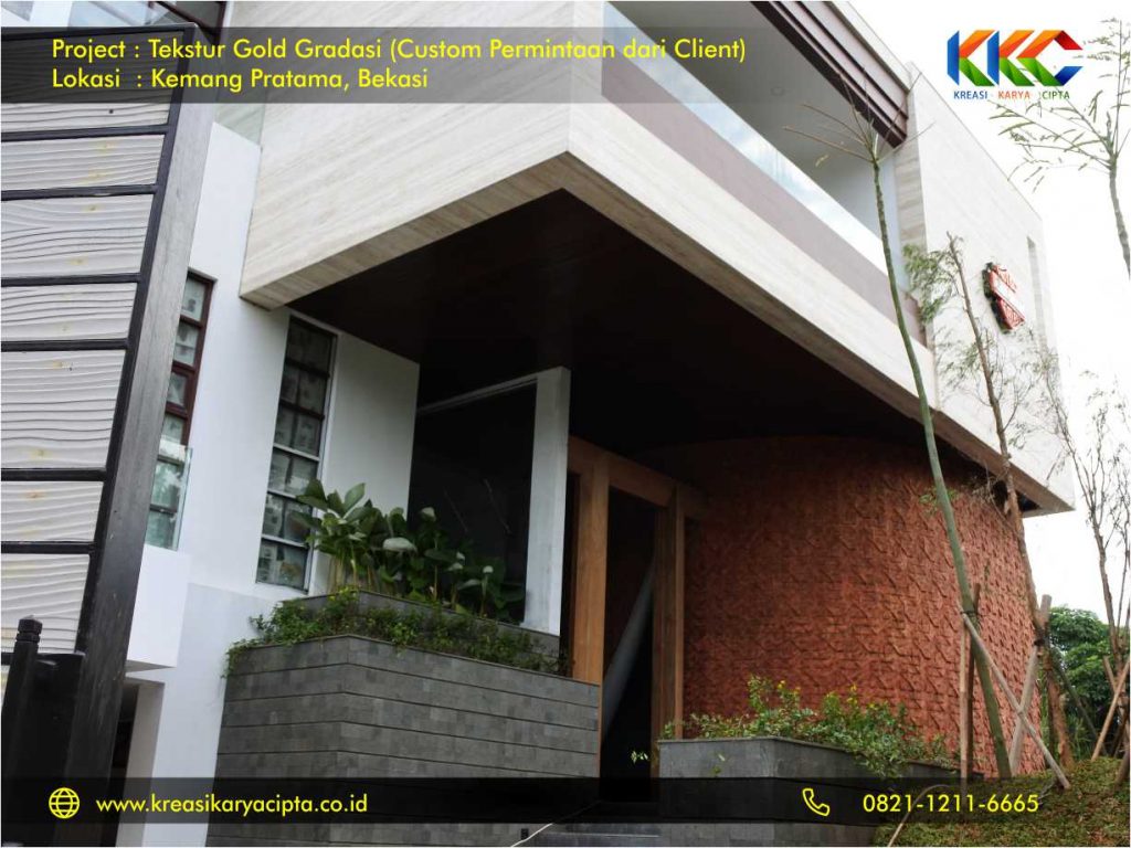project cat Tekstur Gold Gradasi Kemang Pratama Bekasi 1