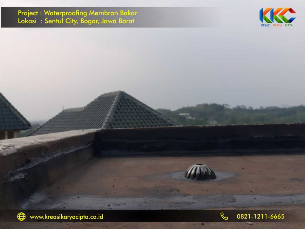 Waterprofing membran bakar perumahan sentul city 1