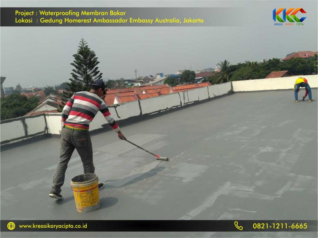 Waterproofing Membran Bakar Gedung Embassy Australia Jakarta 1