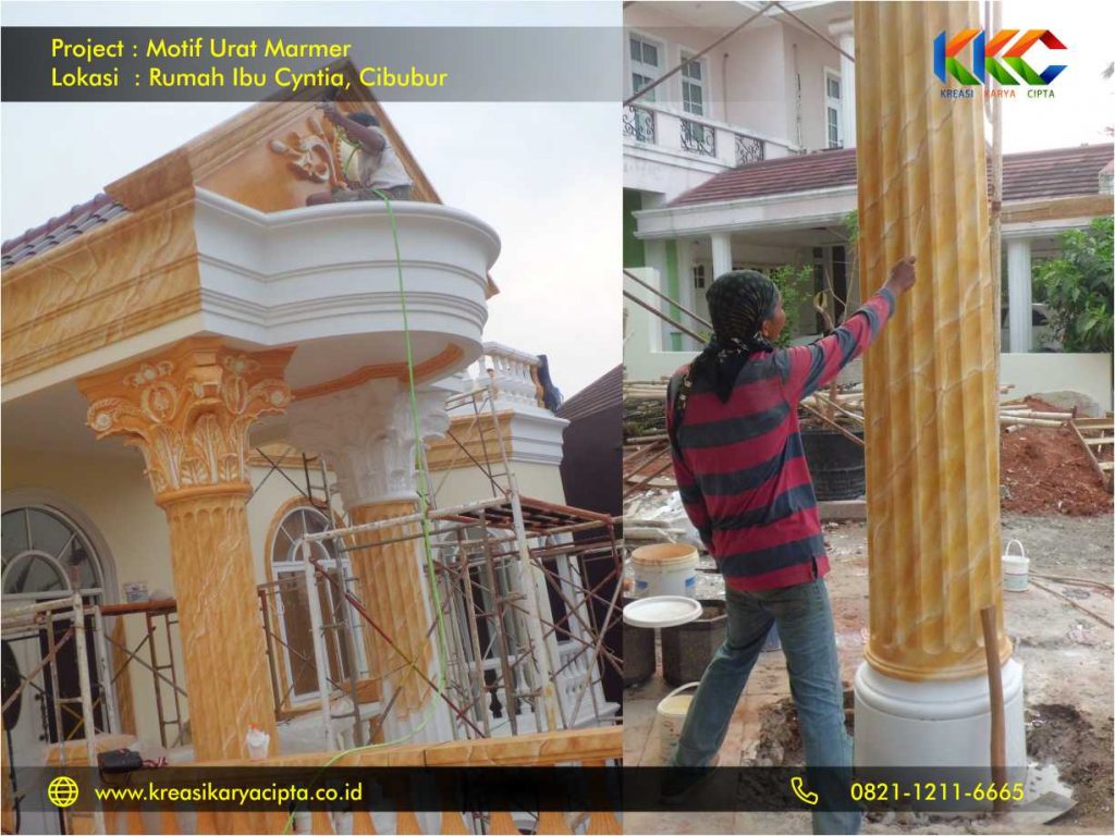 cat motif urat marmer ibu cyntia cibubur 2