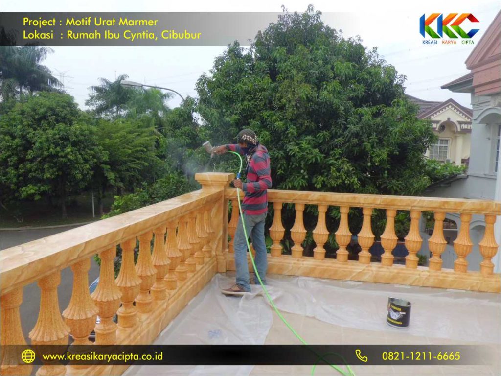 cat motif urat marmer ibu cyntia cibubur 4