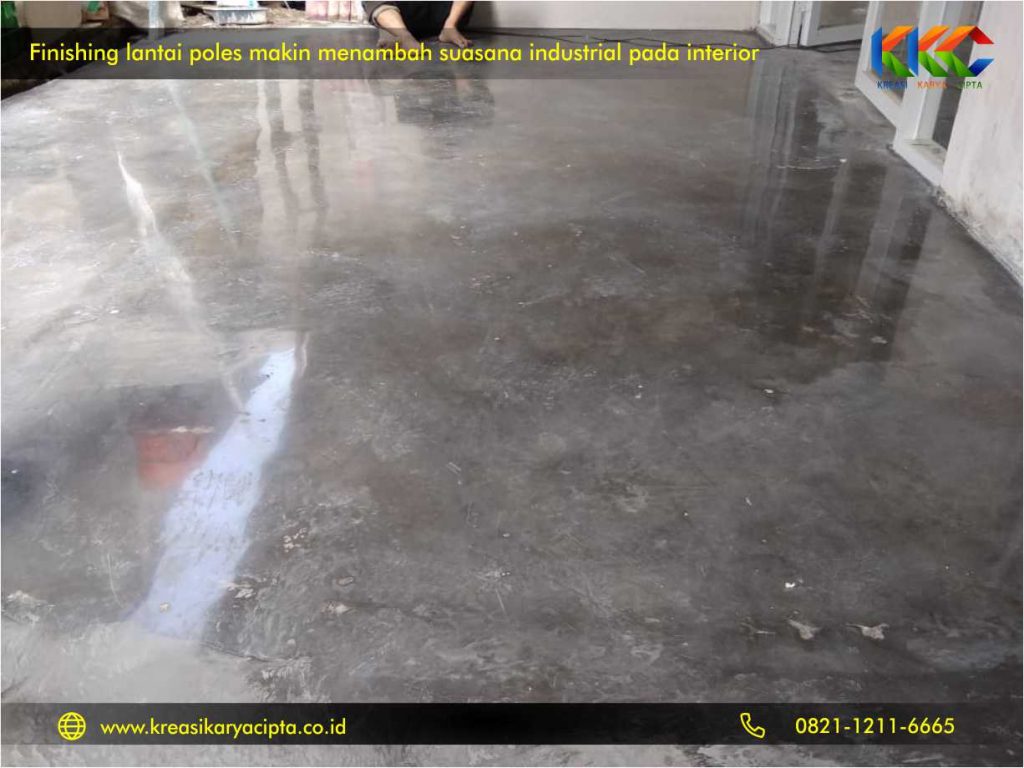 lantai semen ekspos finishing interior