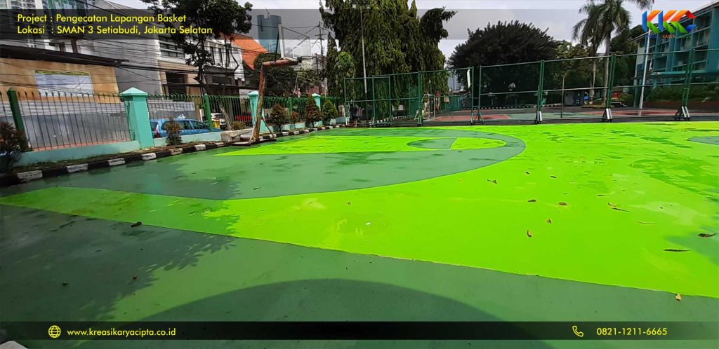 cat lapangan basket sma n 3 setiabudi jakarta selatan