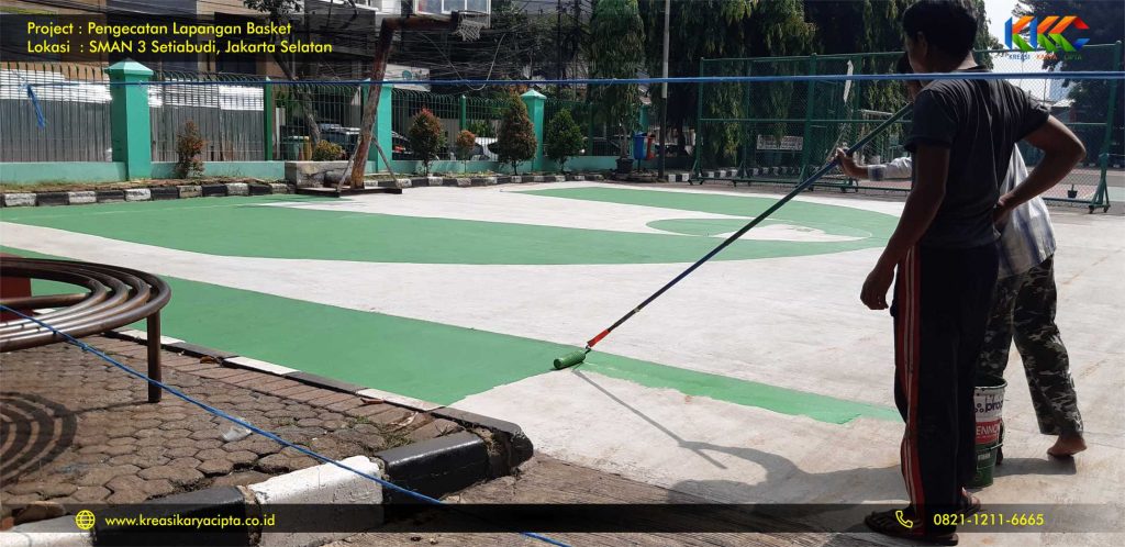 jasa cat lapangan basket