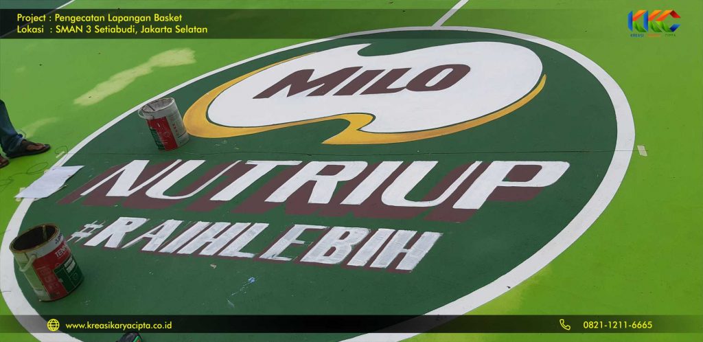 cat lapangan basket sma n 3 setiabudi jakarta selatan