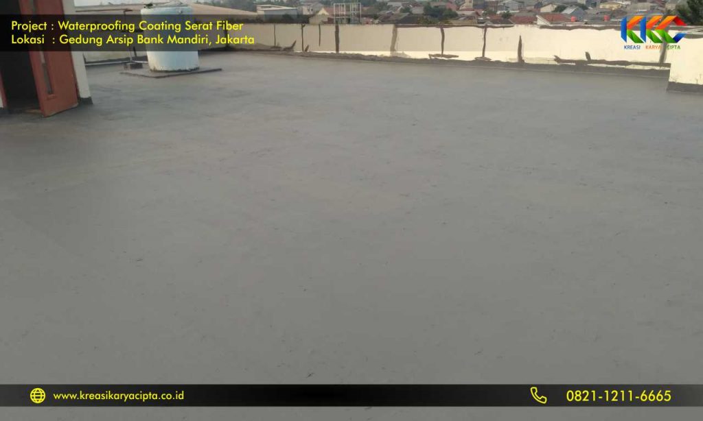 waterproofing coating serat fiber gedung arsip bank mandiri 4