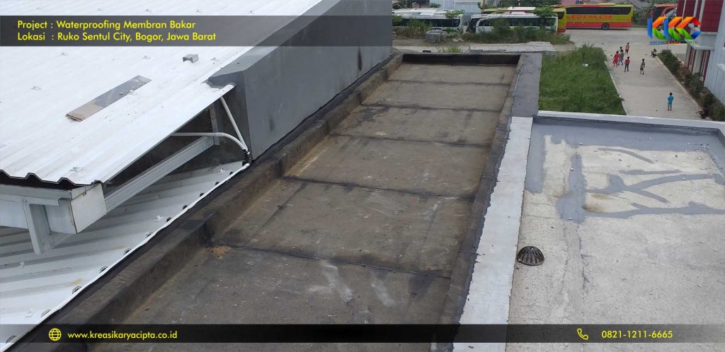 waterproofing membran bakar ruko sentul city 5